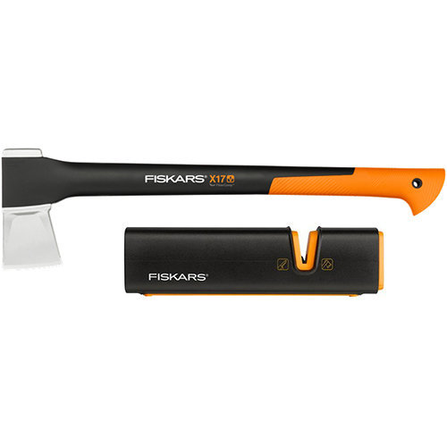 Топор Fiskars X17 M + точилка для топоров и ножей 1020182-129050