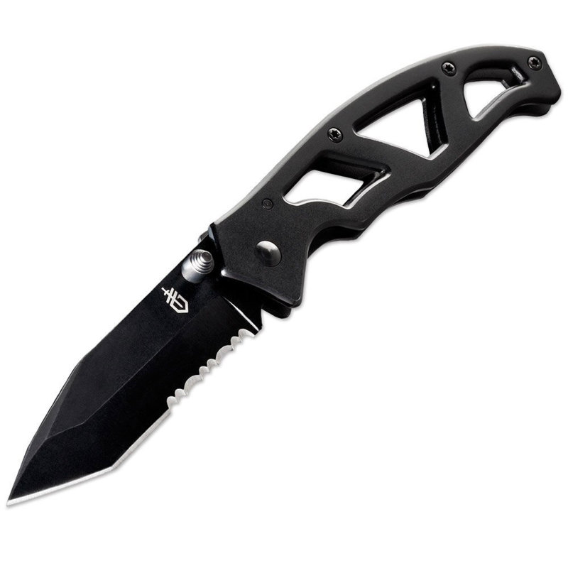 Складной нож Gerber Paraframe Tanto Clip Foldin Knife, блистер, прямое-серрейторное лезвие, 31-001731